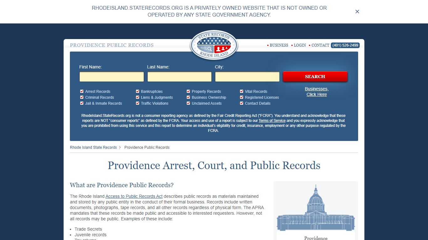Providence Arrest and Public Records - StateRecords.org